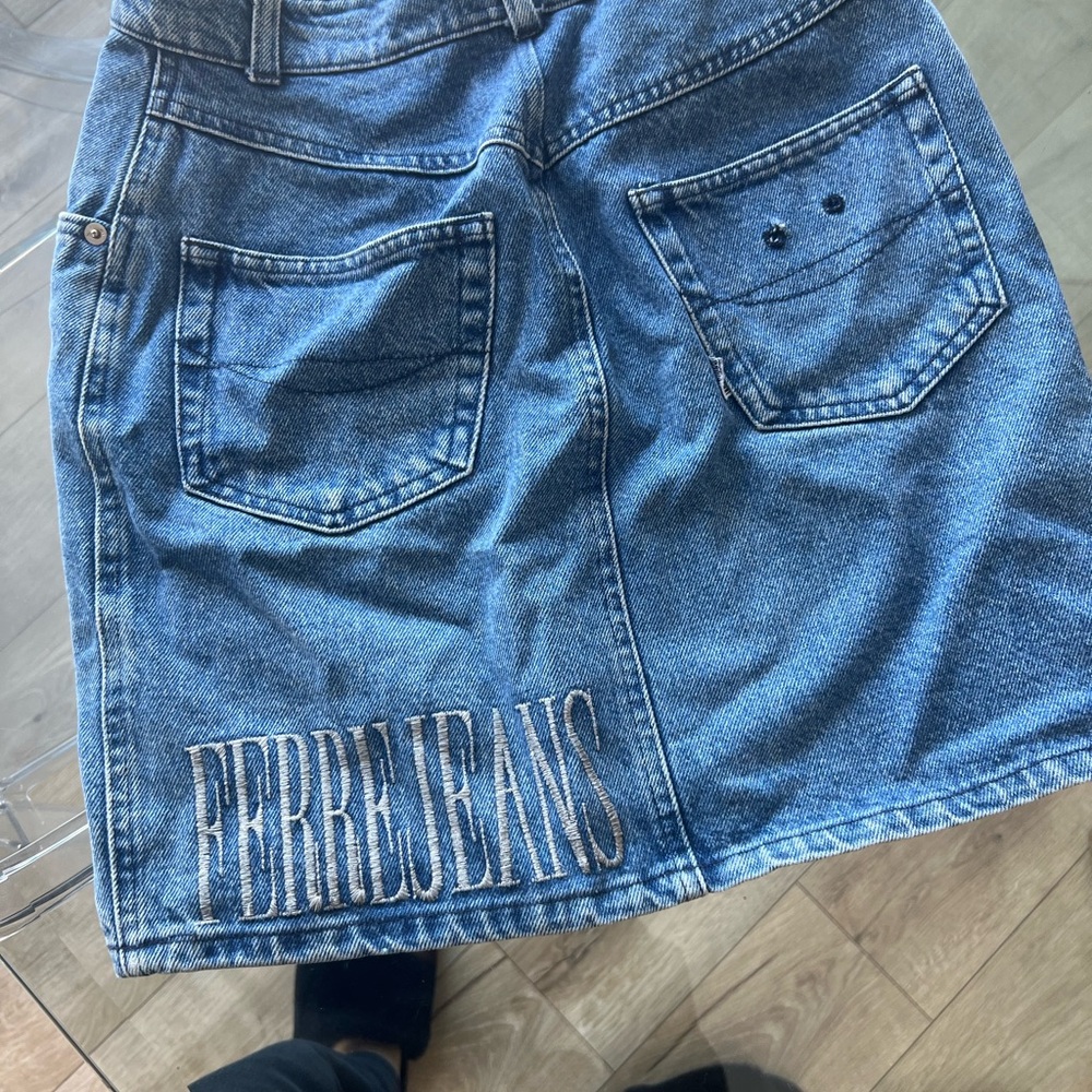 Gianfranco Ferre Blue Denim Mini Skirt